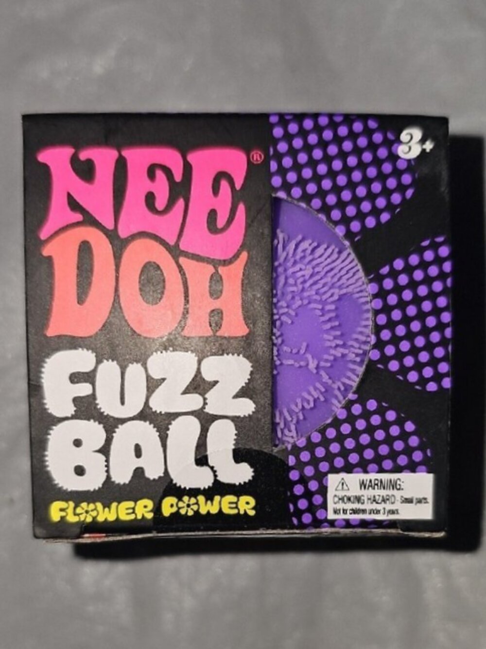 Nee Doh Fuzz Ball Flower Power Novelty Fidget Toy, (1 Piece, Purple), New